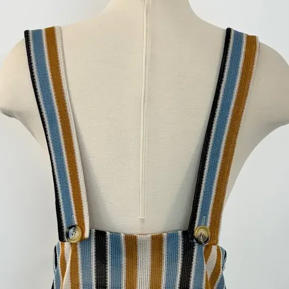 Free People Bridget Striped Top Knit Button-Down Plunge Neck Tunic | Large - Picture 6 of 10